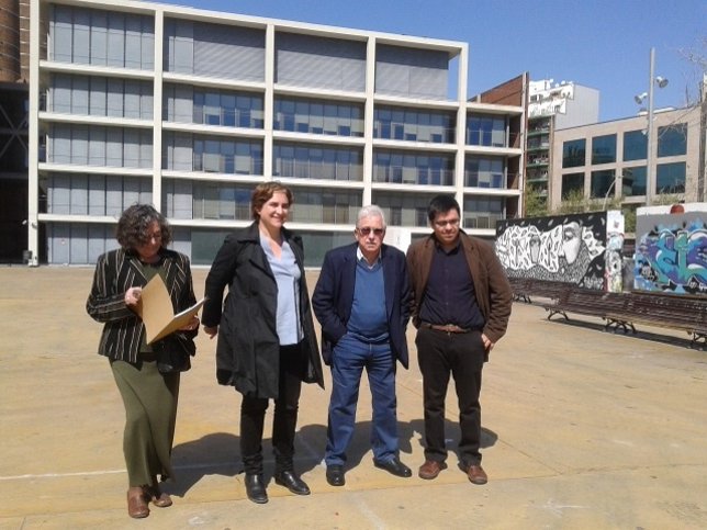 Llum Ventura, Ada Colau, Josep Fontana y Gerardo Pisarello