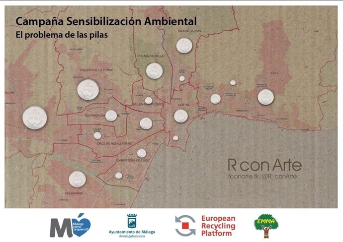 Campaña de sensibilización para recogida de pilas usadas Ayuntamiento de Málaga