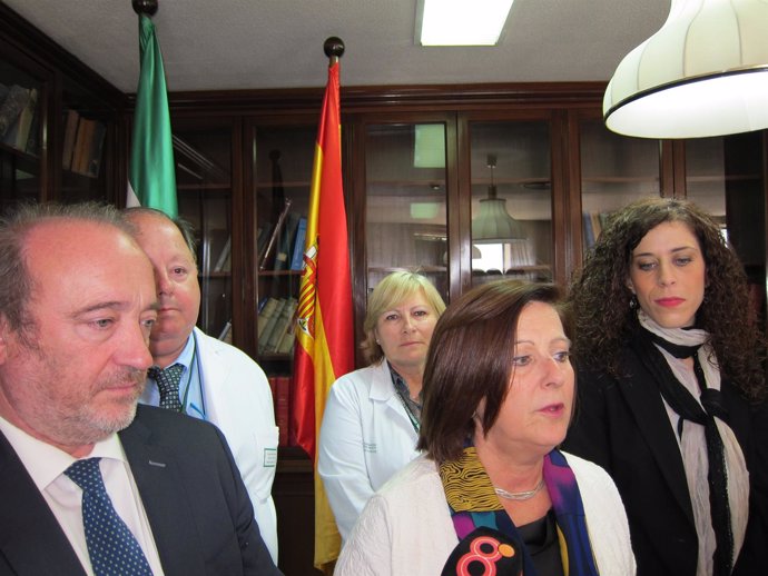 Sánchez Rubio en declaraciones a los medios en San Fernando (Cádiz)