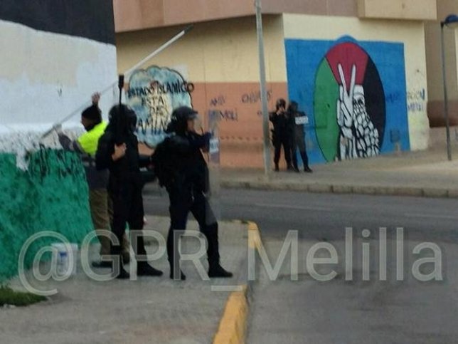 Retiran pintadas en Melilla