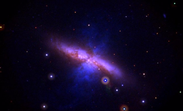 Galaxia M82 antes de la explosión de supernova