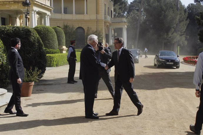 El ministro J.J.García-Margallo y el presidente catalán Artur Mas
