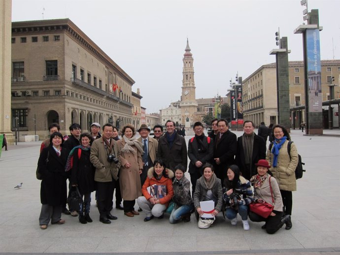 Turistas chinos en Zaragoza