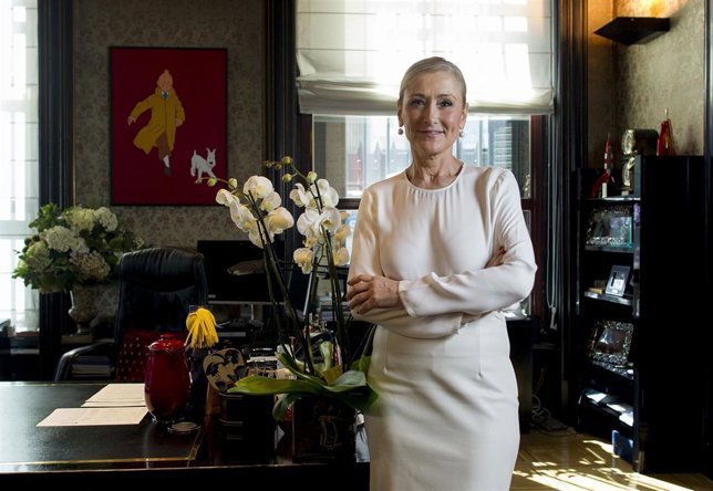 Cristina Cifuentes concede una entrevista a Europa Press