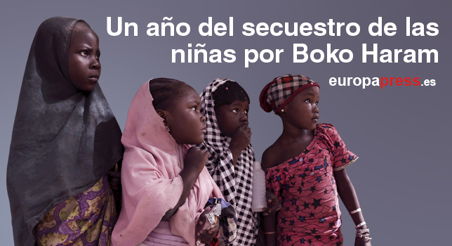 Mujeres en Damasak tras ser recuperada de manos de Boko Haram