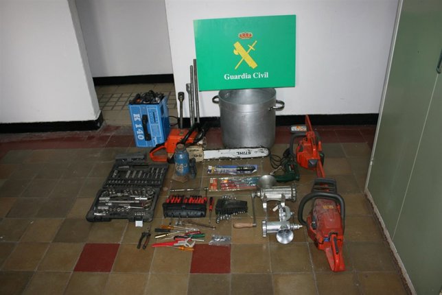 Efectos de robos en la provincia de Lugo.