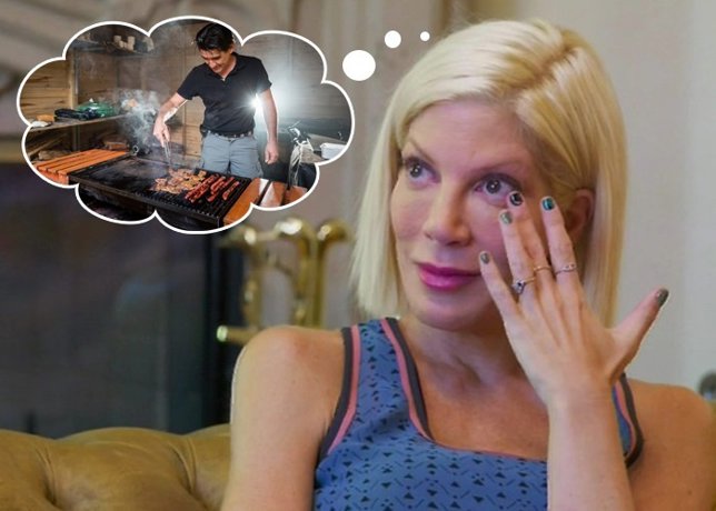 Tori Spelling y su 'pesadilla en la parrilla'... ¡Acaba quemada! 