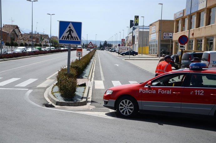 Lugar en el que ha sido atropellado un peatón en Corella.