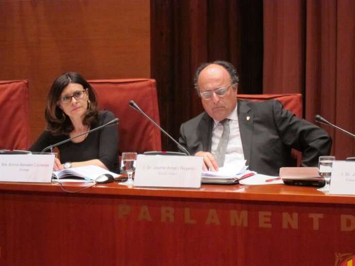 Emma Balseiro y Jaume Amat (Sindicatura de Cuentas)