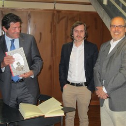 Javier Fernández en la presentación de 'La balada del norte' de Alfonso Zapico