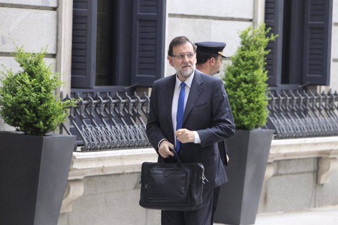 Mariano Rajoy llegando al Congreso