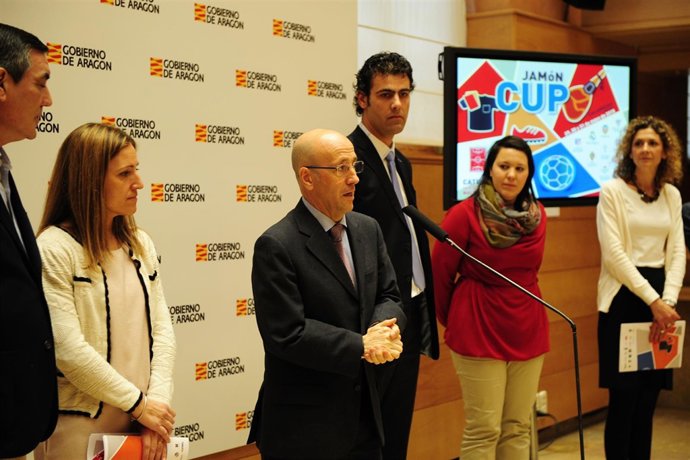 Presentación de la Jamón Cup de Calamocha, este miércoles en Zaragoza