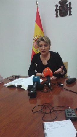 La presidenta de la Audiencia, Lourdes Molina, en rueda de prensa