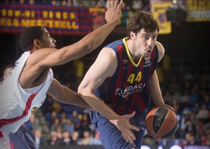 Ante Tomic, en el partido ante Olympiacos