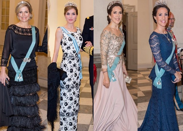 Las royals se visten de gala en el 75 cumpleaños de Margarita de Dinamarca