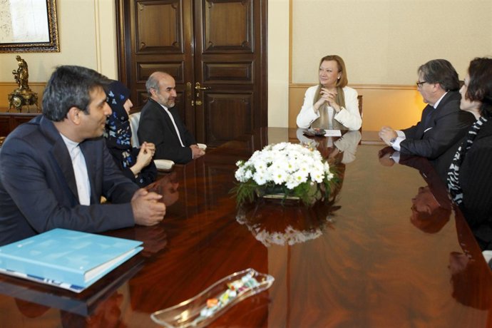 Rudi junto al embajador de Irán en España, este jueves en Zaragoza