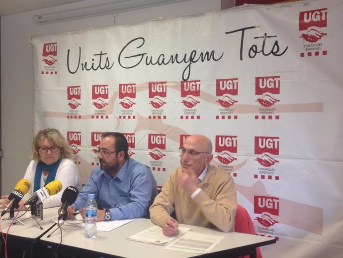 Rueda de prensa de UGT en Girona