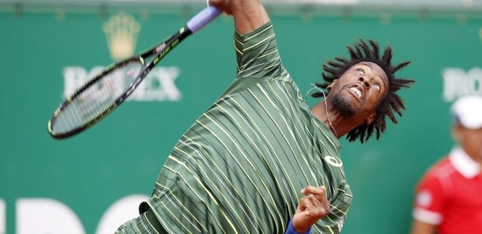 Gael Monfils durante el partido ante Federer