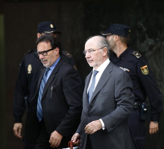 Rodrigo Rato sale de declarar de la Audiencia Nacional