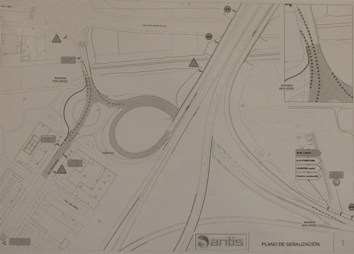 Plano de la nueva rotonda y su entorno