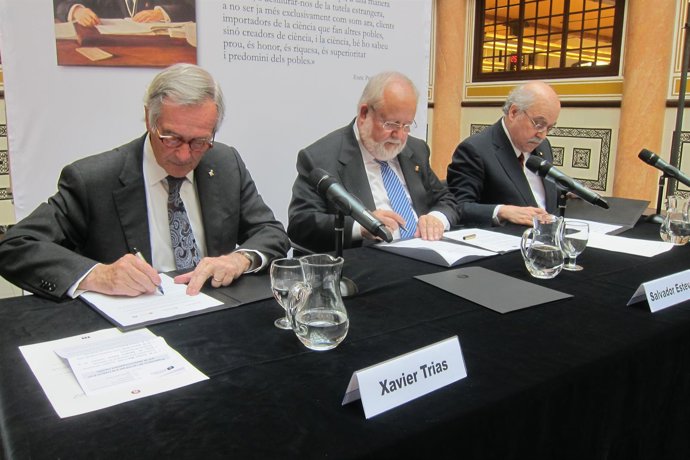 Xavier Trias, Salvador Esteve y Andreu Mas-Colell