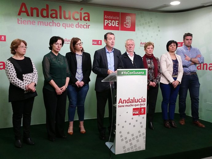 Pérez Navas, en rueda de prensa para pedir el intercambiador férreo en Granada