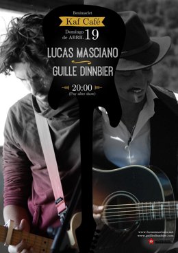 Cartel del concierto de Lucas Masciano y Guille Dinnbier
