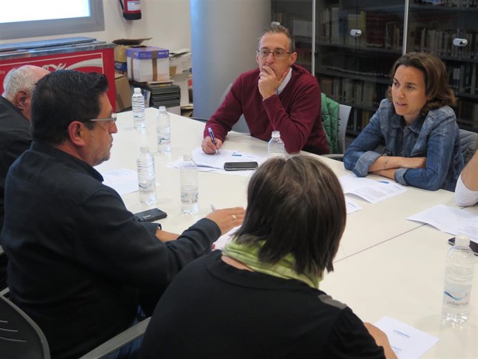 Reunión San Antonio con la alcaldesa, Cuca Gamarra