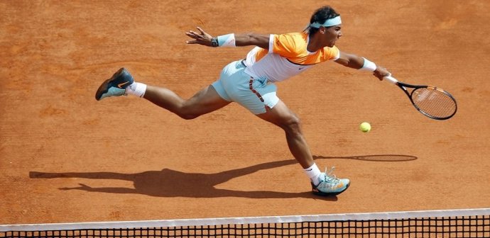 Nadal en el partido ante Ferrer en Montecarlo