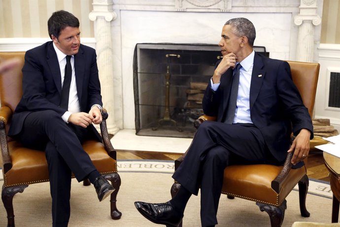 Reunión entre Matteo Renzi y Barack Obama en la Casa Blanca