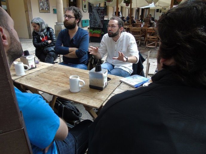 Emilio León (Podemos) en el Fontán