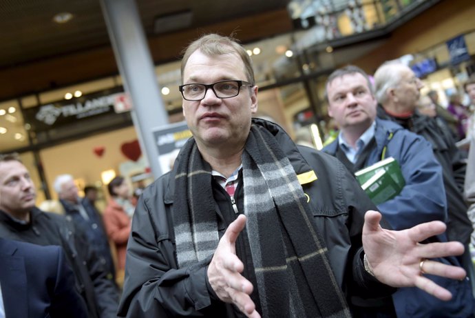 El líder Partido del Centro finlandés (KESK), Juha Sipilä 