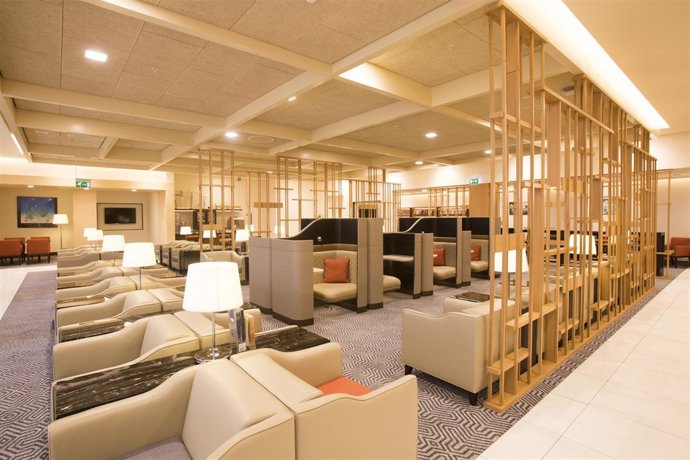 Sala VIP en el aeropuerto de Heathrow (Londres) de Singapore Airlines