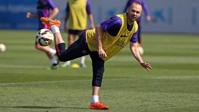 Andrés Iniesta Barcelona entrenamiento