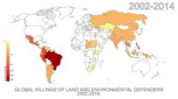 Cada semana mueren asesinados dos activistas medioambientales en el mundo