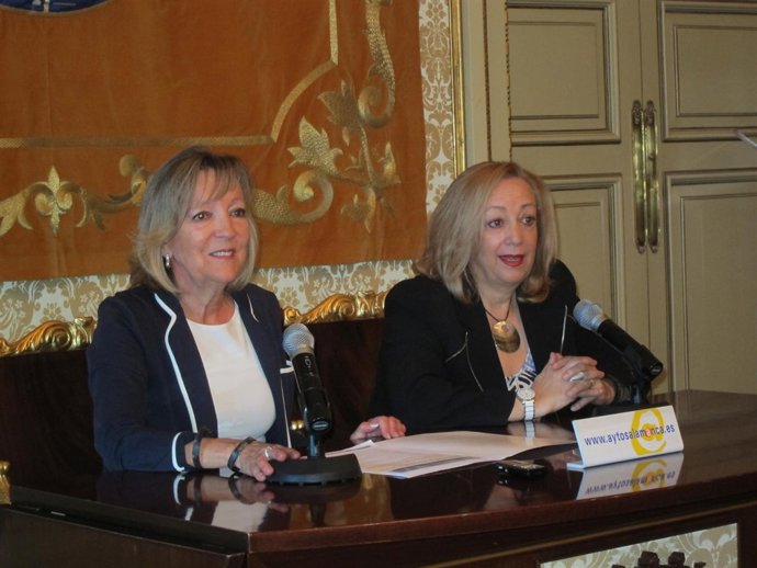 Cristina Klimowitz y Ángeles Jiménez Maderal en rueda de prensa