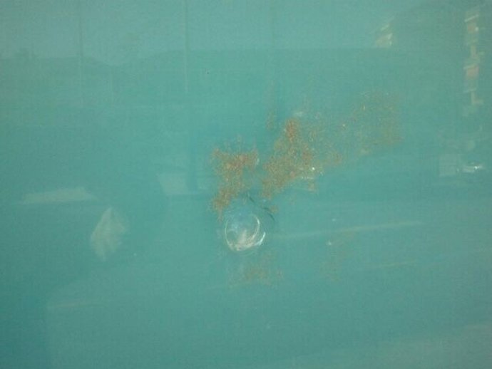 Impacto en la sede del PP de Villalba