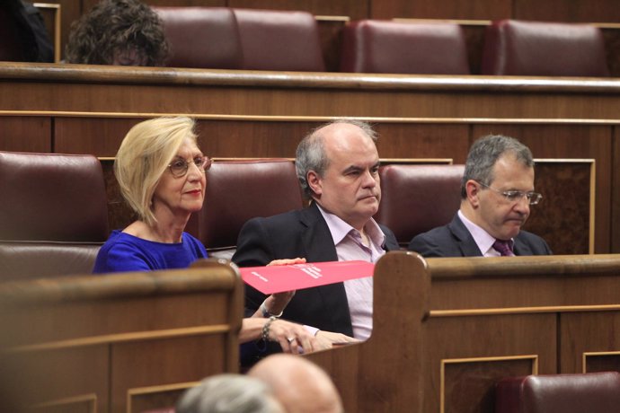 Rosa Díez, Carlos Martínez Gorriarán y Álvaro Anchuelo, de UPyD