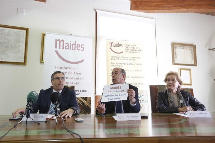 Presentación del concierto a beneficio de Maides.