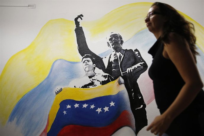 Opposition leader Leopoldo Lopez at the headq