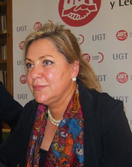 Rosa Valdeón tras reunirse con la Ejecutiva de UGT