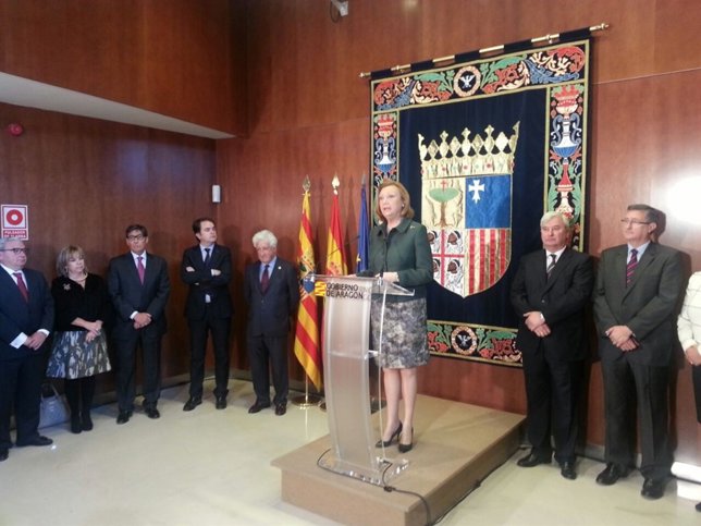 La presidenta de Aragón, Luisa Fernanda Rudi, en el Día de Aragón en Teruel.