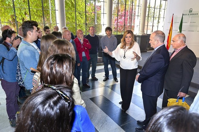 Susana díaz encuentro banda música alozaina san telmo