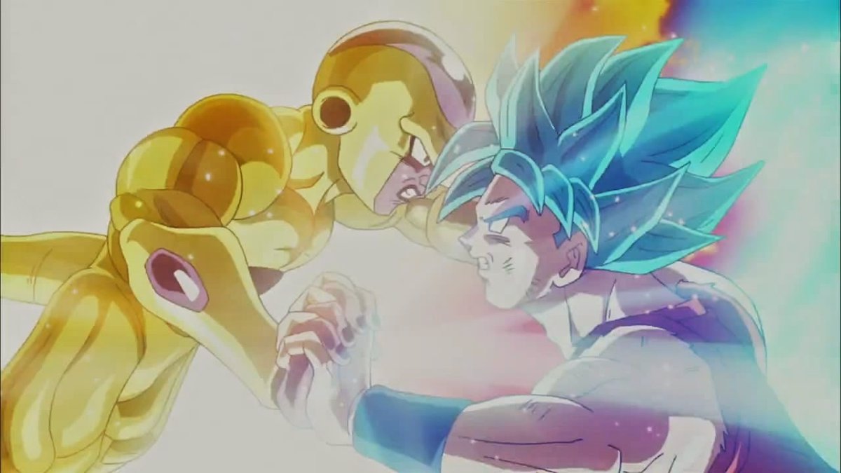 Goku y Vegeta lucen pelo azul en Dragon Ball Z: La resurrección de Freezer