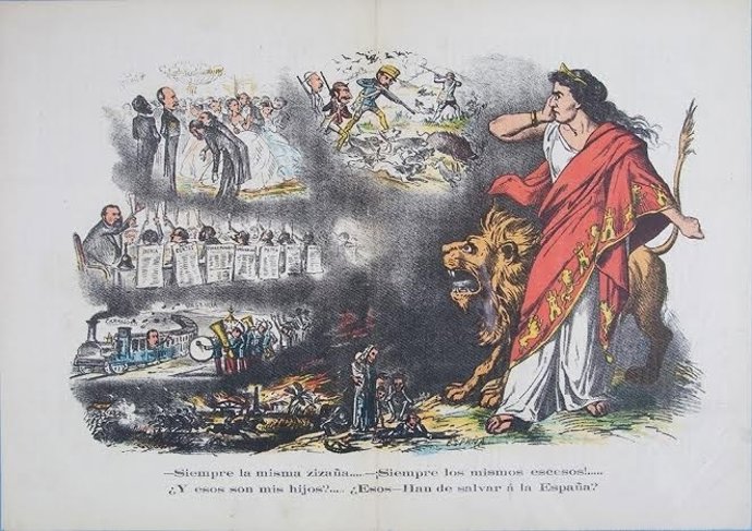 Cartel exposición sátira en la UC