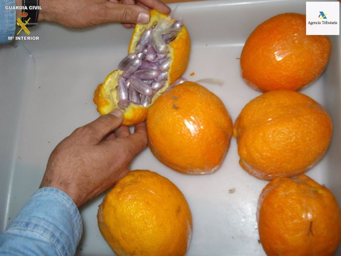 Naranjas intervenidas en Melilla con droga en su interior