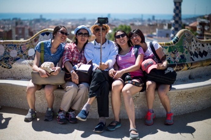 Turistas chinos en Barcelona
