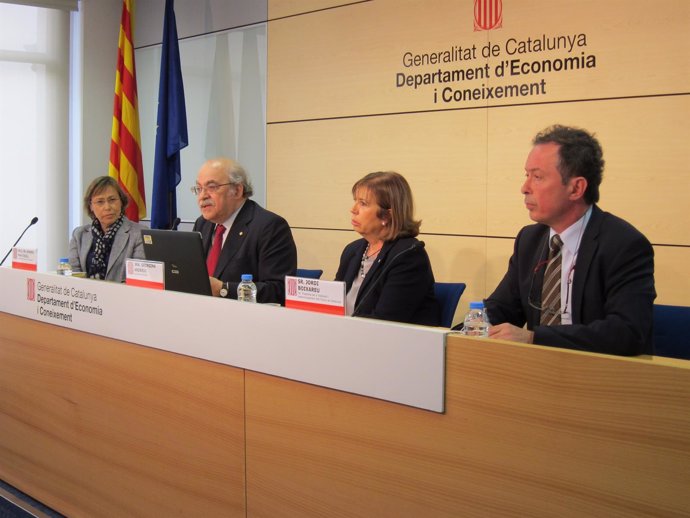 Teresa Ribas, Andreu Mas-Colell, Georgina Arderiu y Jordi Boixareu