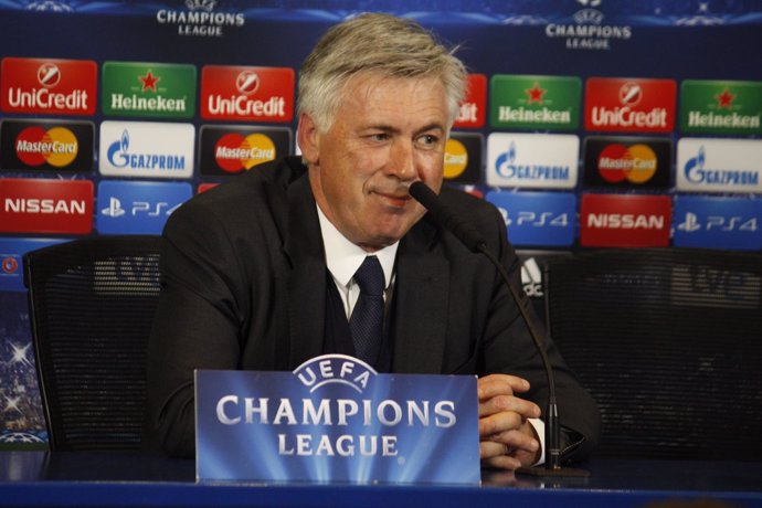 Carlo Ancelotti en rueda de prensa