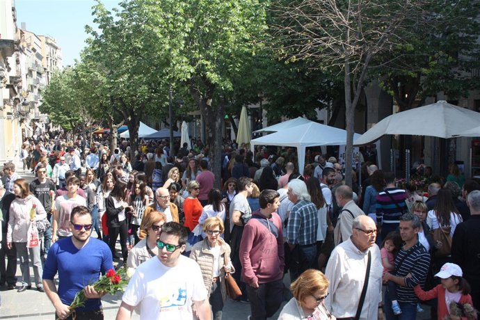 La Rambla de Girona Sant Jordi 2015
